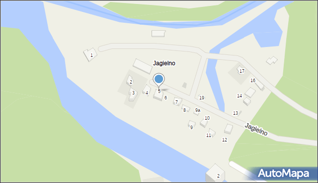 Jagielno, Jagielno, 5, mapa Jagielno