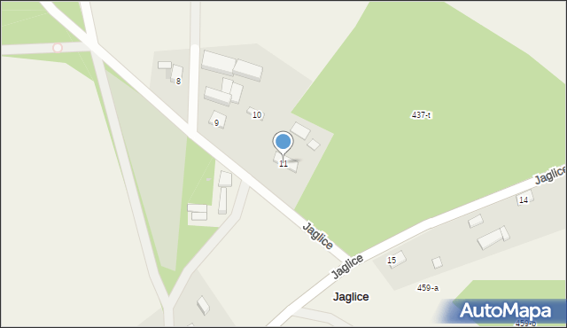 Jaglice, Jaglice, 11, mapa Jaglice
