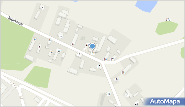 Jagłowice, Jagłowice, 14, mapa Jagłowice