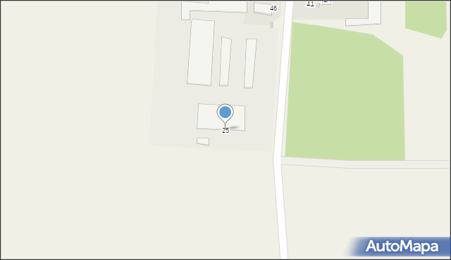 Jagodne, Jagodne, 25, mapa Jagodne