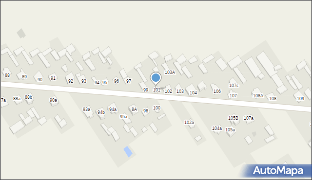 Jagodne, Jagodne, 101, mapa Jagodne