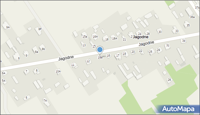 Jagodne, Jagodne, 14a, mapa Jagodne