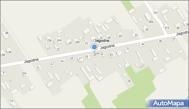 Jagodne, Jagodne, 20, mapa Jagodne
