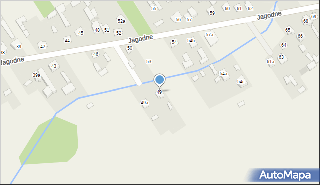 Jagodne, Jagodne, 49, mapa Jagodne