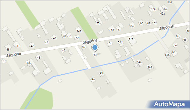 Jagodne, Jagodne, 53, mapa Jagodne
