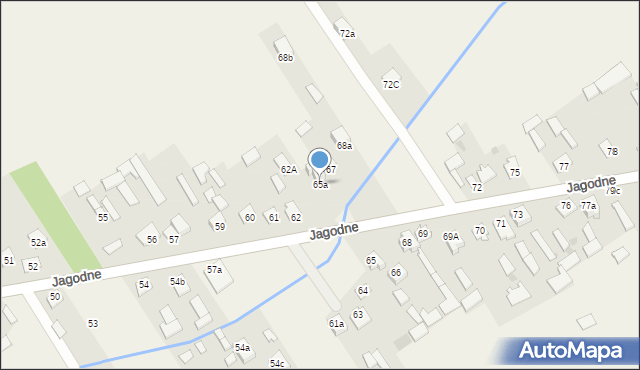 Jagodne, Jagodne, 65a, mapa Jagodne
