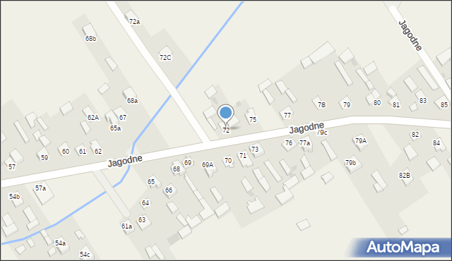 Jagodne, Jagodne, 72, mapa Jagodne