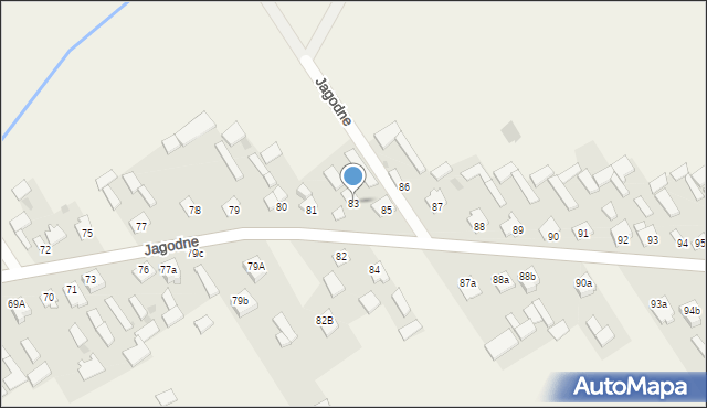 Jagodne, Jagodne, 83, mapa Jagodne