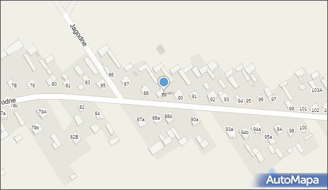 Jagodne, Jagodne, 89, mapa Jagodne