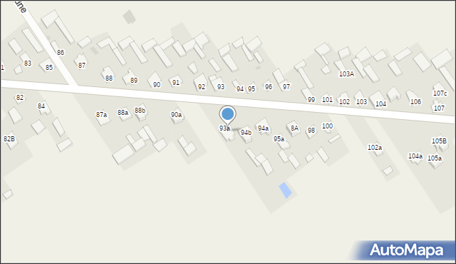 Jagodne, Jagodne, 93b, mapa Jagodne