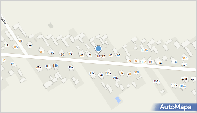 Jagodne, Jagodne, 94, mapa Jagodne