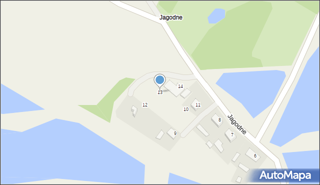 Jagodne, Jagodne, 13, mapa Jagodne