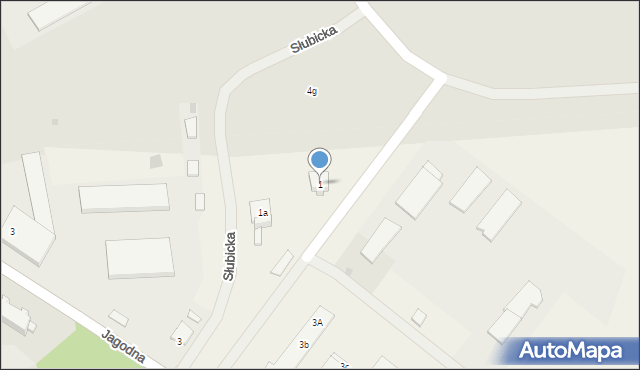 Jagodne, Jagodna, 1, mapa Jagodne