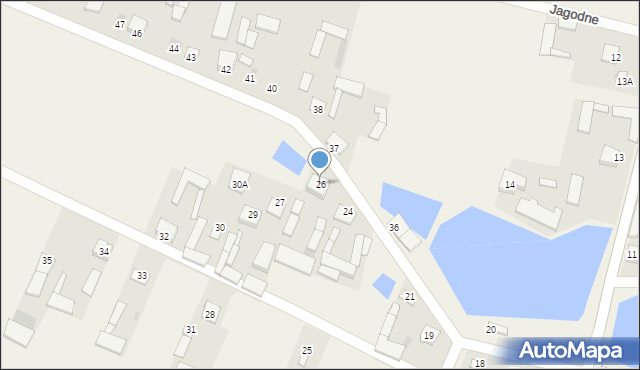 Jagodne, Jagodne, 26, mapa Jagodne