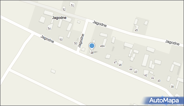 Jagodne, Jagodne, 48, mapa Jagodne