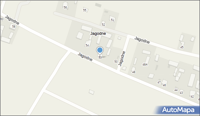 Jagodne, Jagodne, 53, mapa Jagodne