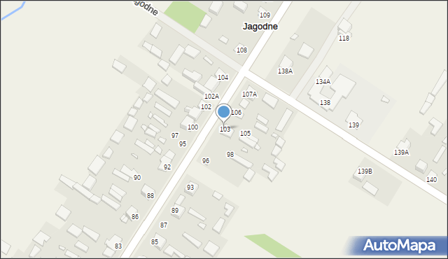 Jagodne, Jagodne, 103, mapa Jagodne