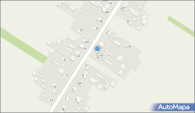 Jagodne, Jagodne, 11, mapa Jagodne