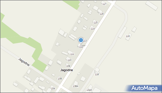 Jagodne, Jagodne, 112, mapa Jagodne