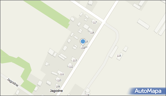 Jagodne, Jagodne, 114, mapa Jagodne