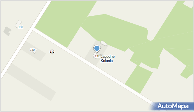 Jagodne, Jagodne, 134, mapa Jagodne