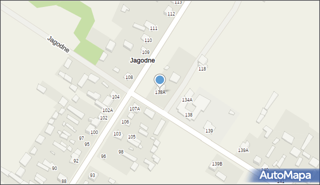 Jagodne, Jagodne, 138A, mapa Jagodne