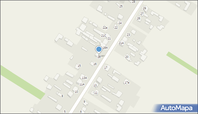 Jagodne, Jagodne, 18, mapa Jagodne