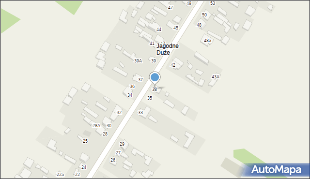 Jagodne, Jagodne, 38, mapa Jagodne