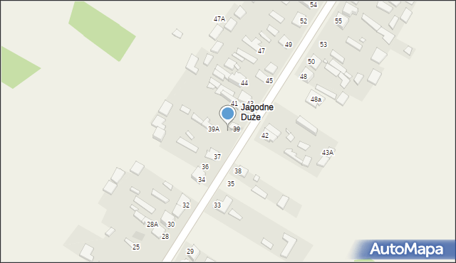 Jagodne, Jagodne, 40, mapa Jagodne