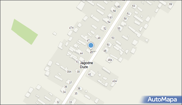 Jagodne, Jagodne, 45, mapa Jagodne