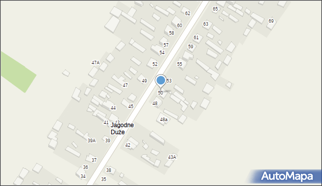 Jagodne, Jagodne, 50, mapa Jagodne