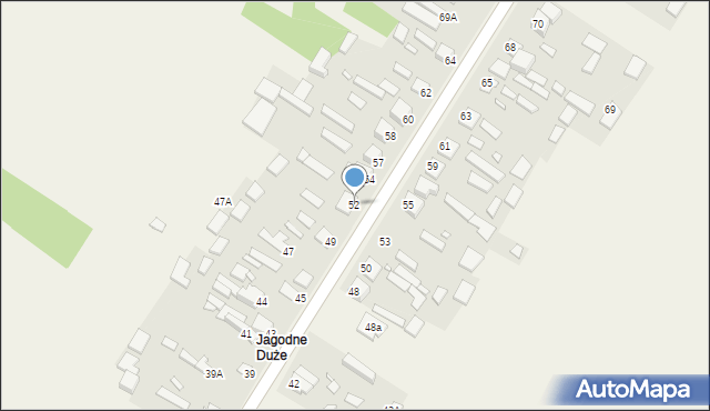 Jagodne, Jagodne, 52, mapa Jagodne