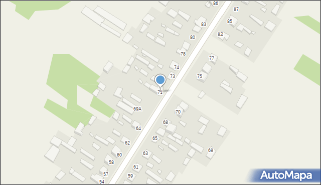 Jagodne, Jagodne, 71, mapa Jagodne