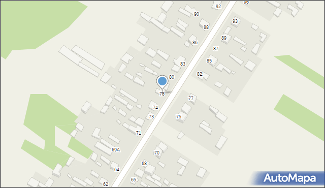 Jagodne, Jagodne, 78, mapa Jagodne