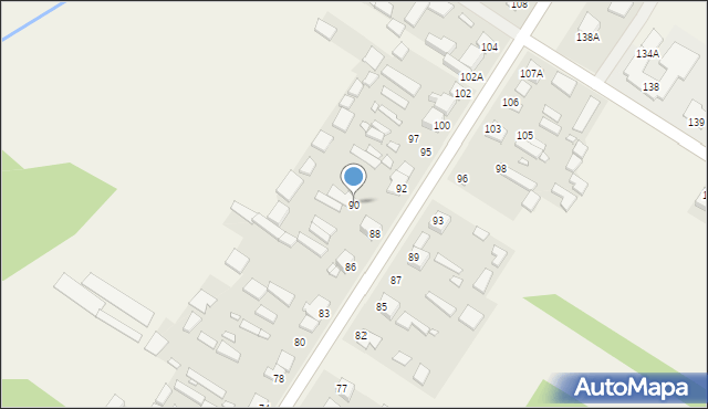 Jagodne, Jagodne, 90, mapa Jagodne