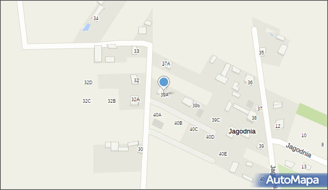 Jagodnia, Jagodnia, 39A, mapa Jagodnia