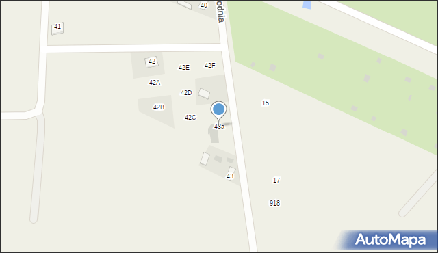 Jagodnia, Jagodnia, 43a, mapa Jagodnia