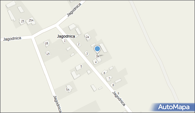 Jagodnica, Jagodnica, 3A, mapa Jagodnica