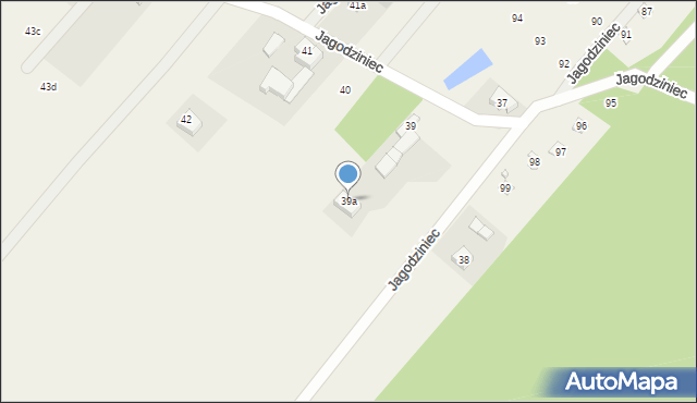 Jagodziniec, Jagodziniec, 39a, mapa Jagodziniec