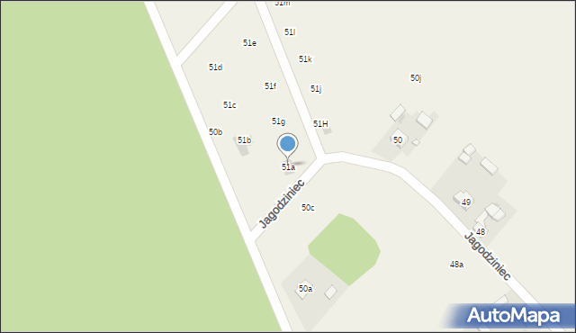 Jagodziniec, Jagodziniec, 51a, mapa Jagodziniec