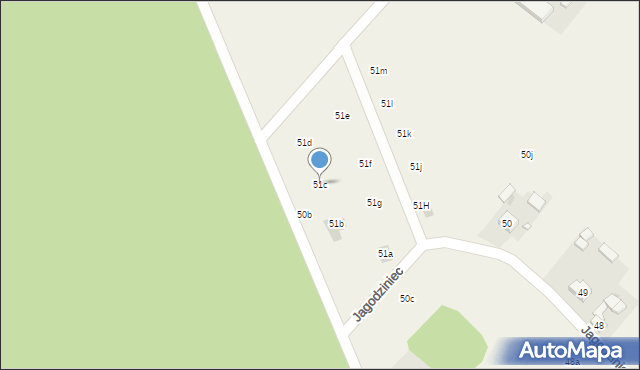 Jagodziniec, Jagodziniec, 51c, mapa Jagodziniec