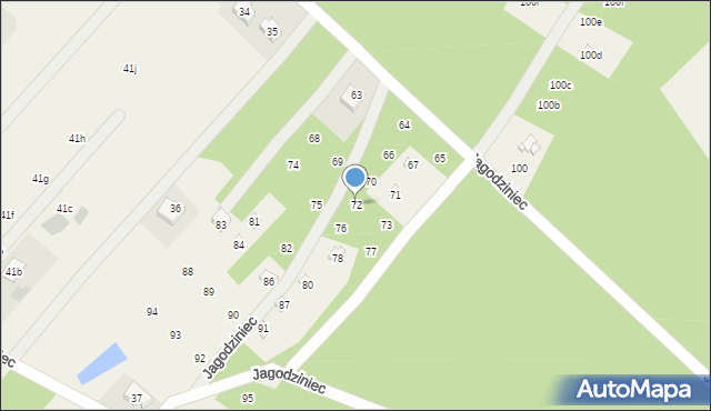 Jagodziniec, Jagodziniec, 72, mapa Jagodziniec