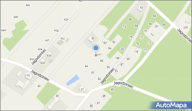 Jagodziniec, Jagodziniec, 88, mapa Jagodziniec