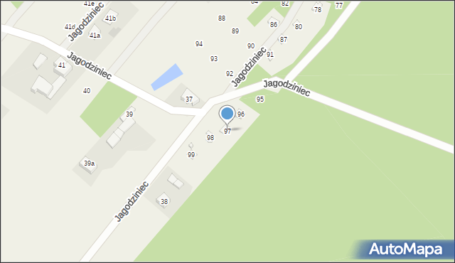 Jagodziniec, Jagodziniec, 97, mapa Jagodziniec