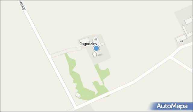 Jagodziny, Jagodziny, 31, mapa Jagodziny