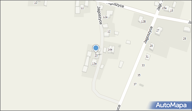 Jagoszyce, Jagoszyce, 13, mapa Jagoszyce