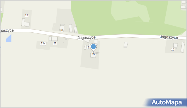 Jagoszyce, Jagoszyce, 9a, mapa Jagoszyce