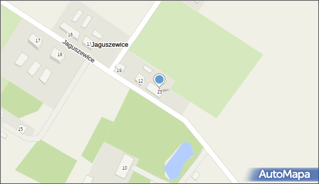 Jaguszewice, Jaguszewice, 13, mapa Jaguszewice