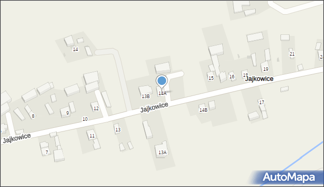 Jajkowice, Jajkowice, 14A, mapa Jajkowice