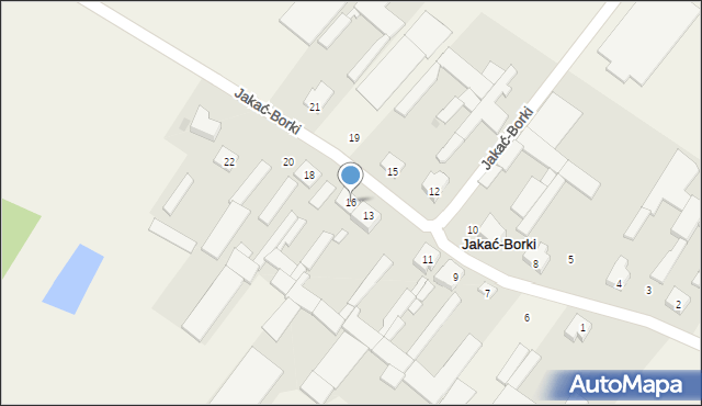 Jakać-Borki, Jakać-Borki, 16, mapa Jakać-Borki